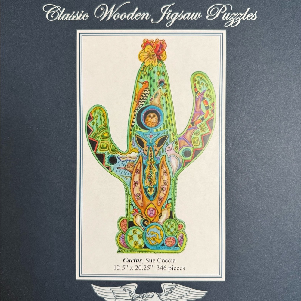 Classic Wooden Jigsaw Puzzle - Cactus Design